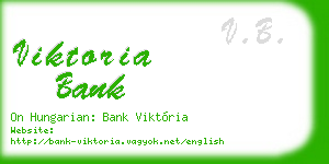 viktoria bank business card